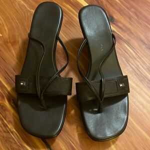Tommy Hilfiger wedged heel dark brown